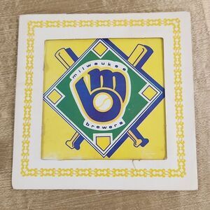 Vintage Milwaukee Brewers Fair Carnival Glass Prize Wall Hanging